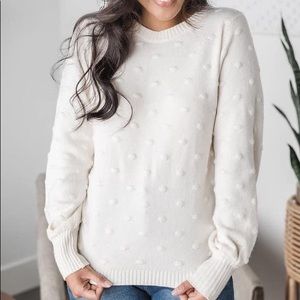 Silver Icing “You Dot This Sweater” in Cream Small